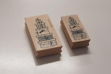Holzstempel Geschenkturm / Geschenke (klein)